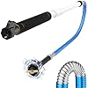 Frebuta RV Black Tank Cleaner Wand,62inch RV Holding Tank Swivel Stik Rinser 304 Stainless Steel Hose with Flexible Rotary Cleaning Sprayer for Camper Toilet RV Black Water Tank and Garden