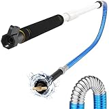 Frebuta RV Black Tank Cleaner Wand,62inch RV Holding Tank Swivel Stik Rinser 304 Stainless Steel Hose with Flexible Rotary Cleaning Sprayer for Camper Toilet RV Black Water Tank and Garden