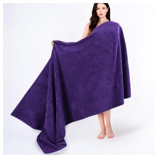 Cotton Paradise Oversized Bath Sheet, 100% Cotton 40x80 Clearance Bath Towel Sheet, Jumbo Large Bath Towel for Bathroom, Purple Bath Sheet