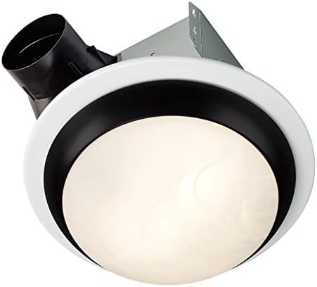 Broan-NuTone Roomside Series 80 CFM Traditional Decorative Exhaust Fan for Bathrooms, Ventilation Bath Fan with Light, Matte Black