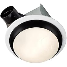 Broan NuTone Roomside Series 80 CFM Traditional Decorative Exhaust Fan for Bathrooms, Ventilation Bath Fan with Light, Matte Black