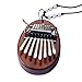 8 Key Mini Kalimba Thumb Piano Solid Wood Finger Piano Portable Marimba with Lanyard, Gift for Kids Adults Beginners