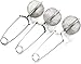 Snap Ball Tea Strainer with Handle (3 Pack) for Loose Leaf Tea and Mulling Spices Stainless Steel Strainer Perfect Pincer Tea Ball Tea Infuser Ball Infuser Tea Filter Tea Tong by ARTIST