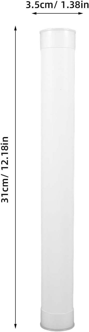 Garneck 5 Pack Clear Mailing Tubes - 122x14 Inch Round Storage Containers for Documents - Posters Art Prints Durable PE Hard Tube Lid for Shipping and Storage