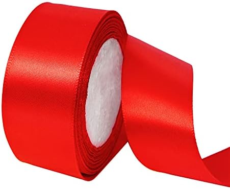 23m Gold Satin Ribbon 10mm for Crafting,Fabric Double Sided Ribbon Balloon Ribbon Cake Ribbon Thick Gold Ribbon for Gift Wrapping,Xmas,Wedding,Hair Bows Making,Cake Birthday Party Decorations