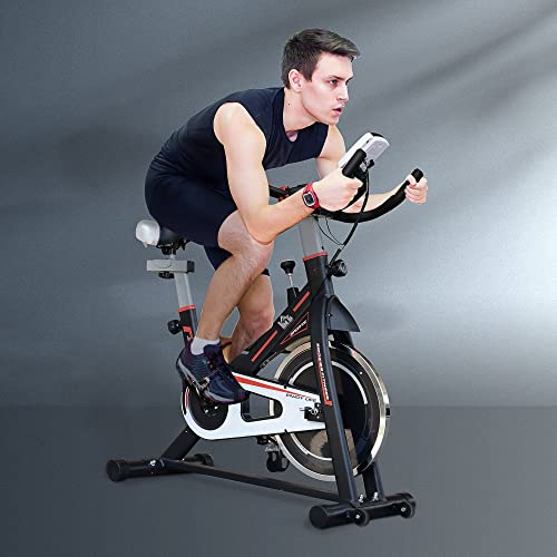 HOMCOM Heimtrainer Fitnessfahrrad mit LCD Bildschirm und komfortablem Sitzkissen Indoor-Radfahrrad für Zuhause… – Bild 3