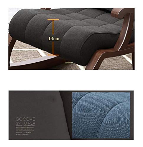 ZLSP Cadeira de balanço de madeira para ambientes externos, cadeira de balanço tradicional natural,