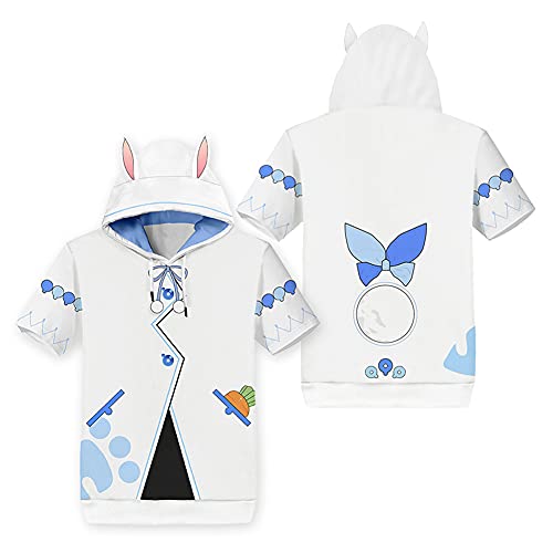 NoryNick VTuber コスプレ シャツ 半袖 フード付き オーバータイプ 大人用 ハロウィン 仮装 クリスマス イベンド 誕生日 プレゼント 男女兼用 Tシャツ S