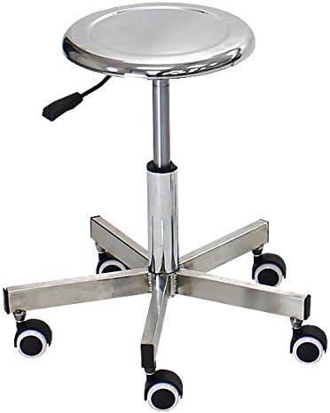 Amazon ステンレス製 丸椅子 ラウンドスツール 座回転椅子 座径30cm W55 D55 H39 53cm ガス圧 昇降 スツール 椅子 イス いす 丸イス 丸いす オフィスチェア 高さ調整 回転 キャスター オフィス ミーティング T24b B スツール オンライン通販