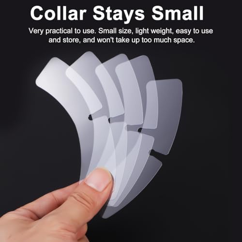 COHEALI 100pcs Collar Stays for Men Dress Shirts Plastic Dress Shirt Collar Inserts Collar Stays Collar Stiffeners Collar Fixer Supports Transparent