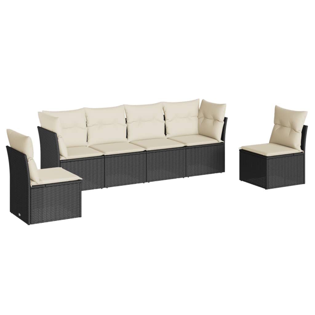 Polirattan odporny na warunki atmosferyczne taras balkon 46.8 cm czarny