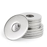 Fender Washers, JSUSLIFE 10PCS 1/2'X2'x 0.12', Heavy Duty Extra Large Size 18-8 (304) Stainless Steel Washers Assortment, Metal Flat Washers Set for Bolts