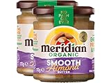 Meridian Organic Smooth Almond Butter 170g – 100% Roasted Organic Almonds, No Added Sugar, Palm Oil Free, Vegan Protein Spread & Healthy Snack, (Pack of 2) from SuperfoodUK