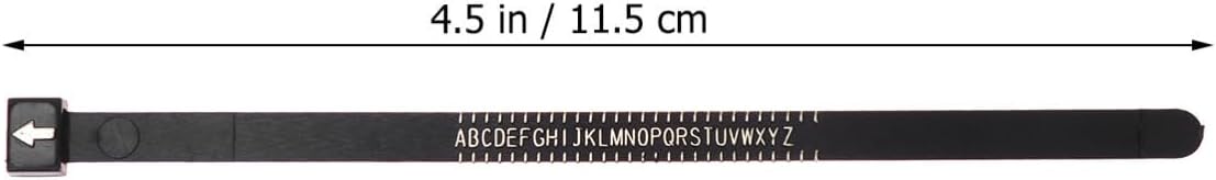5pcs Ring Gauge Sizer for Personal and Professional Use Black Plastic