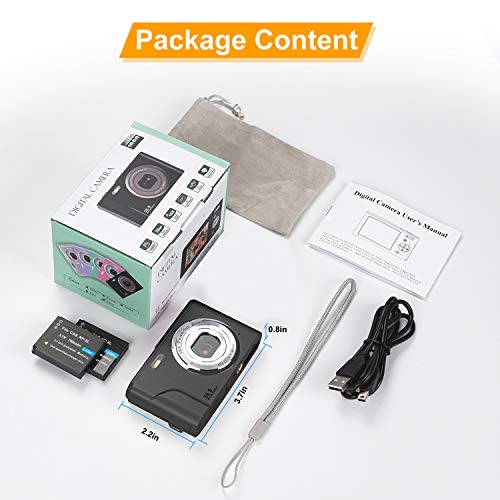 Digitalkamera 1080P FHD Mini-Videokamera 36MP LCD-Bildschirm Wiederaufladbare Studenten Kompaktkamera Taschenkamera mit… – Bild 8