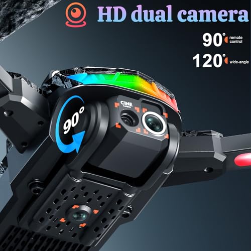 OBEST Mini Drone with 1080P HD Camera, Brushless Motor, 2.4 inch Screen, Obstacle Avoidance and RGB Light, Foldable RC Quadcopter with 2 Batteries - Image 3