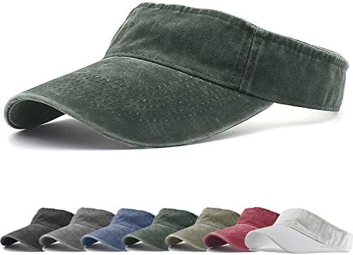 HH HOFNEN Sports Sun Visor Hats Cotton Twill Ball Adjustable Sun Caps for Men Women