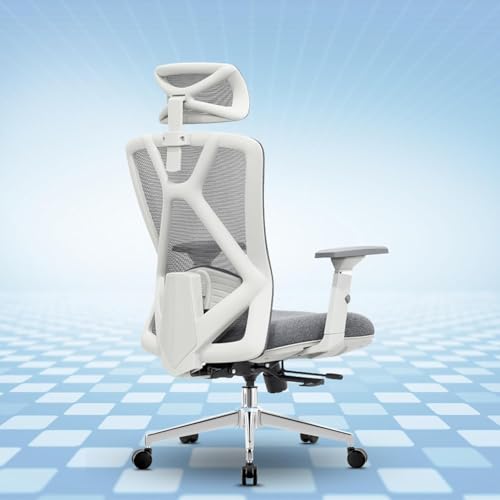 Image of Aeronaut Ergonomic Office Chair for Work | Multi-Lock Synchro Tilt Mechanism with Seat Slider | 5 Year Warranty | 3D Armrest | Adjustable Lumbar (Grey, 3D with Seat Slider)
