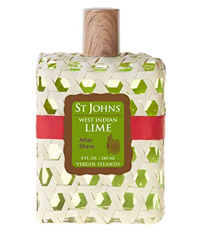 St Johns West Indian Lime Aftershave Lotion | Refreshing Caribbean Citrus Mens Fragrance | Best Selling Citrus Aftershave Lotion for Men | (8 oz Splash Bottle )