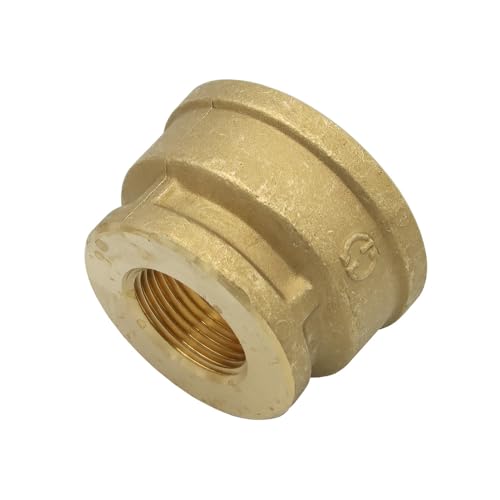 Stabilo-Sanitaer Messingfitting Reduziermuffe 1 x 2 Zoll Reduzierung Übergangsmuffe Messing Fitting Gewindefitting Rohrfitting