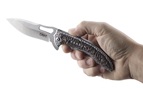 Crkt Fossil Folding Pocket Knife: Stainless Steel Plain Edge Edc Folder With Frame Lock, Everyday Carry Folded Knife, With Satin Blade Finish 5470 #TOP3