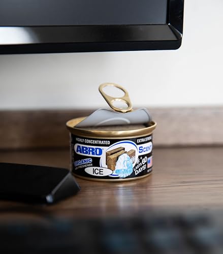 Image of ABRO Car Air Fresheners: Canned, Spill Proof Airfreshener for Home, Office, or Car Accessories Interior, Up to 60 Days - 3Pck New Car Smell Ice Scent