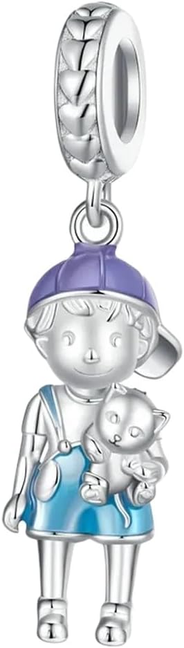 New 2026 Unisex 925 Sterling Silver Enamel Little His And Her Pendant Charms For Women Original Bracelet Bangle Fine Decoration Jewelry Luxury With You Accessories Trendy For Women And Men