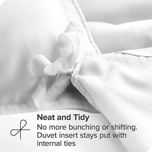 Bare Home 100% Organic Cotton Jersey Duvet Cover Set - King/Cal King Size - Ultra Soft - 100% Cotton - 3Pcs - Corner Ties - Button Closure - Bedding Duvet Cover & Pillow Shams (King/Cal King, White) #TOP4