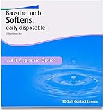 Bausch + Lomb SofLens Daily Disposable Tageslinsen, sphärische Kontaktlinsen, weich, 90 Stück BC 8.6 mm / DIA 14.2 / -3.00 Dioptrien