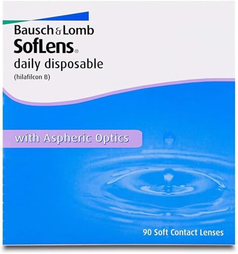 Bausch + Lomb SofLens Daily Disposable Tageslinsen, sphärische Kontaktlinsen, weich, 90 Stück BC 8.6 Mm / DIA 14.2 / -2.50 Dioptrien