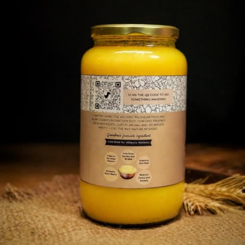 Image of Vaideek Wellness Pure Cow Ghee Cultured Desi Ghee (1 Litre)| Bilona Cow Ghee Two Way Churned | Made In Earthen Pots | Lab Certified