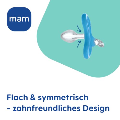 MAM Comfort Soothers 0-3 Months Blue/Beige (Pack of 2)