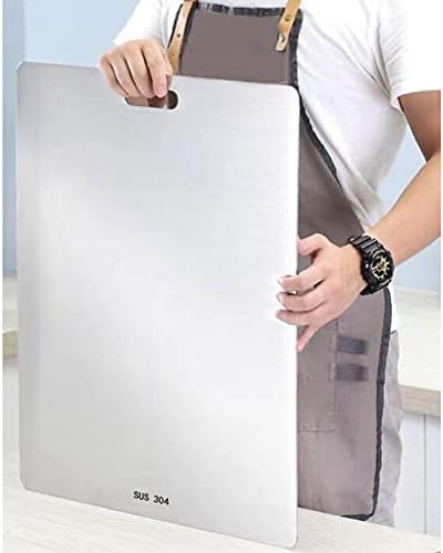 Atmama (Extra Large,23.6"Lx 19.3"W) 304 Stainless Steel Chopping Board, Cutting Board for Meat Vegetable Fruit Fish Cheese, Easy To Clean
