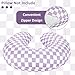 DILIMI Nursing Pillow Cover, Stretchy Removable Case for Breastfeeding Pillows, Ultra Soft Comfortable Slipcover for Baby Girl and Boy, Purple Checkered