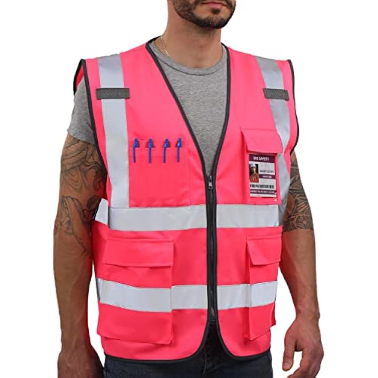 Pink XS Reflective Safety Vest with Pockets and Nepal | Ubuy