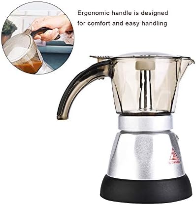 Electric Mocha Jug, Espresso Machine with Hob, Aluminium Alloy Espresso Machine with Large Capacity and Ergonomic Handle, Coffee Machine (300 ml)