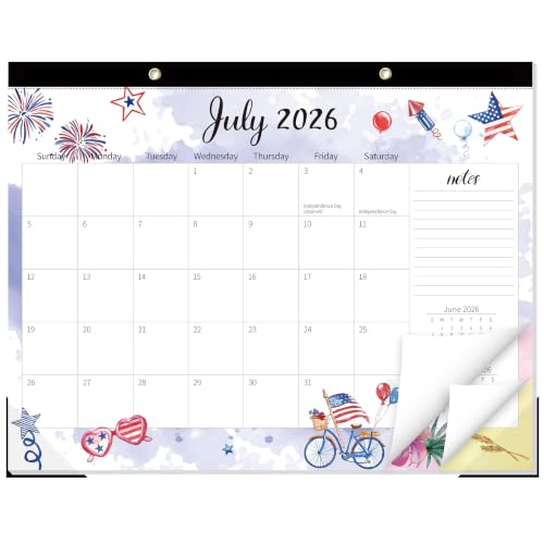GuassLee Monthly Large Desk Calendar 2026-2027 - 19 Months 22 x 17 Calendar from Jun. 2026 to Dec. 2027 Large Monthly Planner with Holiday Watercolor Design for Office School Home Organizing