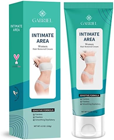 Intimate Hair Removal Cream for Women, for Unwanted Hair in Underarms, Private Parts, Pubic & Bikini Area, Painless Flawless Depilatory Cream, Sensitive Formula Suitable for All Skin Types