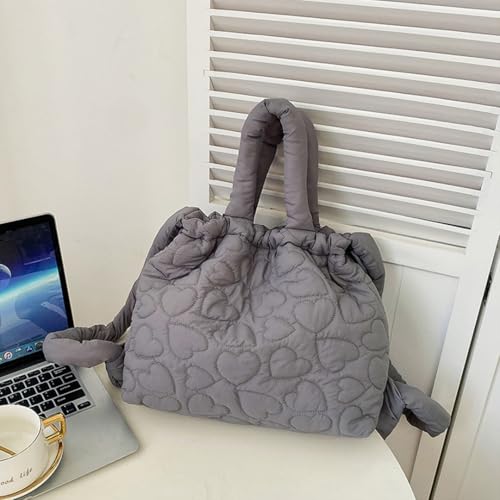 Puffer Tote Bag Quilted Backpack Puffer Crossbody Bags for Women Puffy Shoulder Top Handle Bag Convertible Bubble Purse4