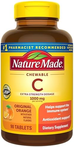Nature Made Extra Strength Dosage Chewable Vitamin C 1000 mg per ...