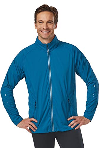 R-Gear Men's Weather Resistant Performance Jacket with Hood | North Star, Teal Night, M