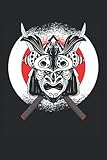  Máscara samurai japonesa: Cuaderno 6 \"x 9\" forrado. Cuaderno para Samurai Guerrero Japón Luchador notas