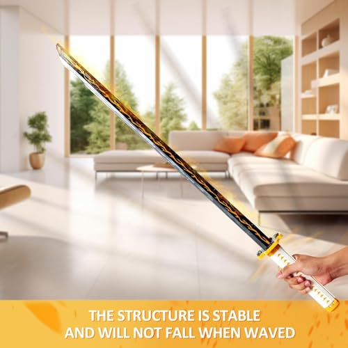 SATHIBI Zenitsu Demon Swords Building Set,39in Demon Sword Building Block with Scabbard and Stand Model Kits Toy,Creative Samurai Sword Gifts for Adults and Kids Boys 8-14 (956 PCS) by SATHIBI - Image 3