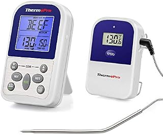 ThermoPro TP11S Digital Wireless Meat Thermometer for Grilling Smoker BBQ Grill Thermometer Kitchen