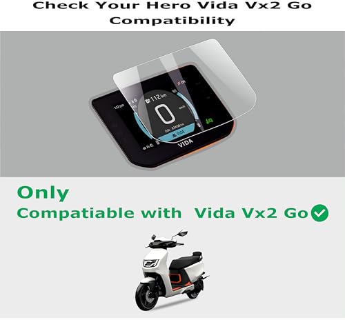 Image of OHAYO 9H Hard Coated Display Screen Protector for Hero Vida VX2 Plus & VX2 Go (2025+) Electric Scooter | 4.3 Inch LCD Digital Meter Protection Film | Scratch Resistant, HD Clear, Bubble-Free Dashboard Cover | Not Tempered Glass