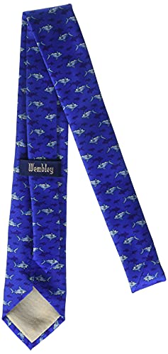 Wembley Big Boy's Novelty Fun Print Tie Aqua, One Size #TOP1