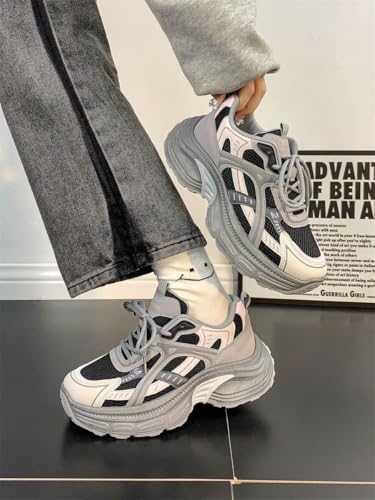 Stylish & Comfortable Chunky Sole Shoes, Retro Dad Shoes for Women,Chunky Sneakers for All Season4