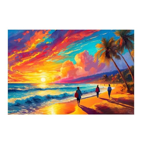 Poster coucher de soleil émotionnel GAEKKO tableau mural 50x50 cm décoration moderne