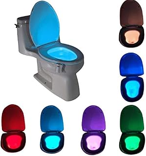Motion Sensor LED Toilet Night Light, Komire Light Detection Motion Activated Toilet Light