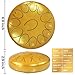 REGIS Steel Tongue Drum 6.8 Inch 13 Notes Musical Percussion Instrument, Musician Gift for Family and Friends (Gold)
